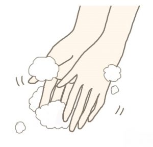 角栓ケアの正しい洗顔：事前に手を洗う